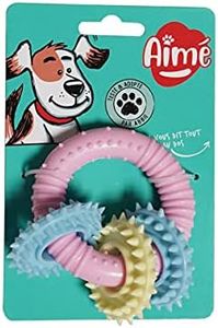 Aimé Aime Aime Jouet pour Chien À Mcher, Jouet Anneau, Jouet Dentaire Petit Chien Et Chiot, Dim. 10cm, Couleur Pastel pour Chien Jouet Chien À Mcher