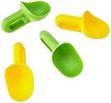 Premier Housewares Mini Plastic Scoop Measuring Spoons Plastic Scoop Food Scoop PP Plastic Scoops for Children Scoop Spoon Grip Scoop Set Of 4 Plastic