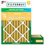 Filterbuy 25x29x4 Air Filter MERV 11 Allergen Defense (2-Pack), Pleated HVAC AC Furnace Air Filters Replacement (Actual Size: 24.50 x 28.75 x 3.63 Inches)