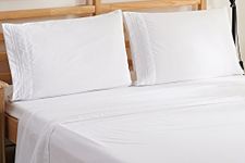 Elegant Comfort 4-Piece Bedding Sheet Set! Luxury Soft 1500 Thread Count Egyptian Quality Wrinkle & Fade Resistant with Deep Pocket, Queen, White