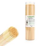 TONGYE Natural Bamboo Skewers 8 Inch for Appetiser, Cocktail, Kabob, Chocolate Fountain, and Fruit. Premium Barbecue Sticks - No Splits and Debris, Suitable for Kitchen, Party, Grilling. (200 PCS)