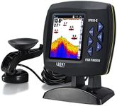 Fish Finder Wired Transducer Sensor Fishfinder 45 Degrees Underwater Fishing Camera Portable Fish Finder Waterproof Underwater Monitor LCD Fish Locator Boat Fishfinder Fish Detector Voogoo