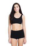 Van Heusen Women Cotton Blend Anti Bacterial Boyshorts-Moisture Wicking, Full Coverage_11116_Black_L