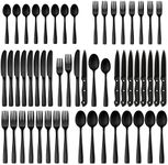 Hiware 48-Piece Matte Black Silverw