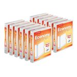 Cardinal Economy Value ClearVue 1-Inch Round Ring Binders, 225 Sheet Capacity, White, Case of 12 Binders (90621)