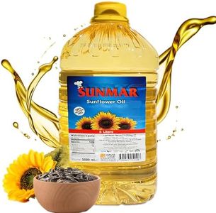 "Ultra Healthy Sunflower Oil | High-Heat Stability, No Burn, No Odor | Ideal for All Cooking: Frying, Baking, and More | Digestive, Nutritious, Halal & Kosher Certified | Generous 5 Liters (169.07 fl oz)"