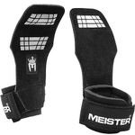 Meister Elite Leather Weight Lifting Grips w/Gel Padding (Pair) - X-Small