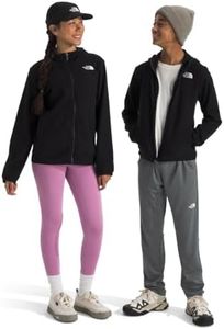 THE NORTH FACE Teen Glacier Full-Zip Hooded Jacket, TNF Black, Large