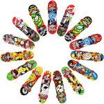 15 PCS Finger Skateboards, Mini Fingerboard Mini Skateboard Toy Deck Truck Finger Board for Boys Kids Party Bag Fillers Birthday Party Toy Favors in Multiple Patterns (Random Color)