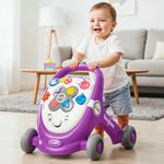 Baybee Oleo Baby Walker for 6–18 Months | Activity Push Walker with Music & LED Lights | Stable Wheels, Easy Grip Handle | Educational Walker for Boys & Girls 0–2 Years (Purple)
