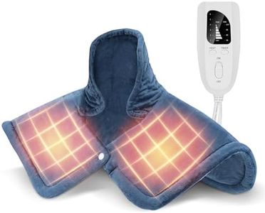 Anpress Almohadilla Térmica Eléctrica para Cuello y Hombro, Almohadilla Térmica Cervical para Aliviar el Dolor de Cuello, Hombros y Espalda, 6 Niveles de Calor, Apagado Automático, Lavable (58 x 42cm)