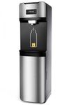 LEONARD Usa Bottom Loading Water Dispenser Stainless Steel Hot, Cold & Normal For Home, Office Or Bar, Based On American Technology (320X360X1080 Mm, Stainless Steel & Black), 5 Liters