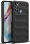 Mr. Case Liquid Silicone Case for Motorola Moto G40 Fusion | Motorola Moto G60 | Comfort Grip Soft Touch Matte TPU | - Black