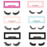 ONMO Beauty False Eyelash For Women-Natural & Lightweight Faux Mink Fake Eyelashes/Long Lasting 5D Eyelashes/Soft Black Reusable Cat Eye Lashes-Shades-Roseate,Peaches,Rani,Ocean,Chic,Amore