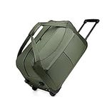 Kono Travel Carry on Hand Luggage Trolley 2 Wheeled Rolling Holdall Duffel Bag Foldable Weekender Bag (Green)