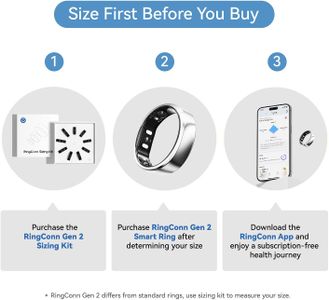 RingConn Gen 2 Smart Ring, Silver, Size 10 – Fitness & Sleep Tracker