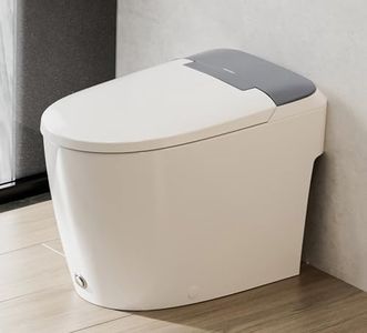 CASTA DIVA CD-W10V Non-electric Elongated Smart Bidet Toilet, Built-in Air Pressure-Assisted System for Power Flush,Footkick Flush,Soft Open and Close, 1.0GPF