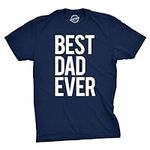 Mens Best Dad Ever T Shirt Funny Tee for Fathers Day Idea for Husband Novelty Crazy Dog Men's Novelty T-Shirts Perfect Birthday Father's Day for Dad Soft Comfortable Funny T Shi Navy L