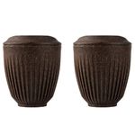 IRIDA NATURALS Rice Husk Classic Travel Mug Set of 2-Eco Friendly Portable Hot & Cold Coffee Mug for Tea,Shakes and Cold Drinks, Microwave & Dishwasher Safe Coffee Mug for Travel,250 ML (Coffee Brown)