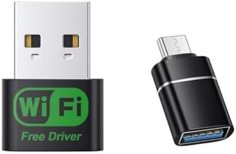 USB WiFi Adapter, Plug-n-Play, Built-in high-gain Antenna,USB for PC Desktop/Laptop，Wireless Network Adapter Supports Windows 11/10/8/7