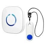 SadoTech Waterproof Wireless Pager - Elderly Monitor & Classroom Doorbell, 52 Chimes