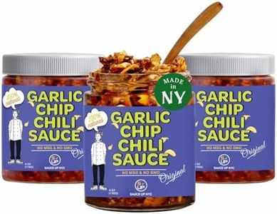 SAUCE UP Original Garlic Chip Chili Sauce – 3 Pack (6oz) | Super Crunchy, Savory & Garlicky | Premium Chef-Curated, Plant-Based, Gluten-Free, Non-GMO, All-Natural Finishing Topping & Condiment