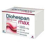 DIOHESPAN MAX 60 Tablets - 1000mg - Swelling Legs Pain Cramps Relief - Spider Varicose Veins Relief