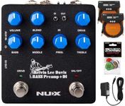 Briskdrop NUX Melvin Lee Davis NBP-5 Bass Preamp and DI Bundle with 2 MXR Instrument Cables, Dunlop Pick Pack, and Power Supply