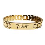 Abbloo Personalised Name Bracelet, 1 Year Plating Warranty, for Men and Women (Gold)