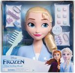 Disney 2 Elsa Styling Head, 18-Pieces Include Wear and Share Accessories, Blonde, Hair Styling for Kids, Officially Licensed Kids Toys for Ages 3 Up by Just Play