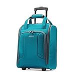 American Tourister 4 Kix Expandable Softside Luggage with Spinner Wheels, Teal, Underseater