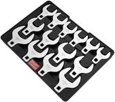 VEVOR Crowfoot Wrench Set, 1/2" Drive 14-Piece Crows Foot Wrench Set with PP Tool Organizer, SAE 1-1/16" - 2", 40CR Material and Mirror Chrome Finish, for Mechanical Maintenance and Repairs