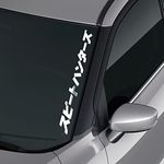 Japanese JDM Speedhunter Decal Sticker Car Truck Windshield Banner Sticker White 23x2.3in