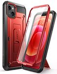 SUPCASE iPhone 13 Mini (2021) 5.4 Inch Case with Built in Screen Protector Kickstand Belt Clip [Unicorn Beetle Pro] Heavy Duty Full Body Shockproof Protection (Red)