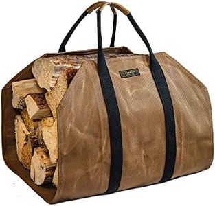 Readywares Waxed Canvas Firewood Carrier, Heavy Dity Firewood Log Carrier, Classic Durable Design