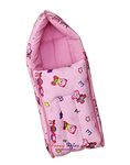 Fancy Walas Presents New Born Baby Premium Soft Cotton Fabric Baby Hooded Blanket Cum Wrapping Sleeping Bag Comforter Wrapper Odna Carrier with Cap Baby Packer (Pink)