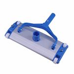 Spiryfi Aluminium Weighted Swimming Pool Vacuum Head on Wheels, Maintenance Cleaning kit Tool Item Suction Sweeper (13.5 inch, Blue and White)