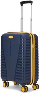 Aristocrat Airpro Plus Cabin 55 Cm(Small) 8 Wheel Spinners Trolley Bags for Travel Hard Case Luggage, Lightweight Bag with TSA Lock & Anti-Theft Zipper(Blue)