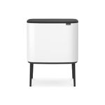 Brabantia Bo Touch Bin - 36L Inner Bucket (White) Waste Kitchen Bin - Soft-touch