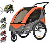 PAPILIOSHOP Mover Trailer and Pram for 1 or 2 Children (Orange)