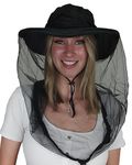 AGGAFA Mosquito Head Net Hat, Providing a Physical Barrier to Help Keep Mosquitoes and Bugs Away from Your Face, Black Hat, One Size