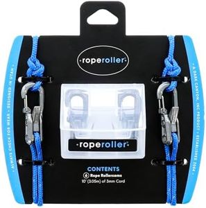 Roperoller - Cord and Rope Tightening and Cinching Tool with Rollercam Technology - Easy Secure Tie Down for Outdoor, Camping, and Boating Guy Lines - 6-Pack Includes Accessory Cord and Carry Case