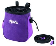 PETZL, Saka, Large Chalk Bag Ergonomic Shape, Violet, One Size, Unisex-Adult