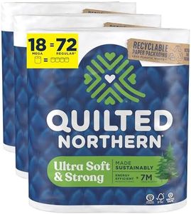 Quilted Northern Ultra Soft & Strong Toilet Paper, 18 Mega Rolls = 72 Regular Rolls, 5X Stronger*, Premium Soft Toilet Tissue with Recyclable Paper Packaging