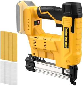 18 Gauge Cordless Brad Nailer & Staple Gun for De Walt 20V MAX Battery(No Battery), 2 in 1 Electric Nail Gun with 1000 Brad Nails and 1000 Staples for Home Improvement, DIY and Woodworking