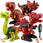 Umadiya® Branded Toys STEM 4pcs Dinosaur Toy - Take Apart Dinosaur Toys | Building Learning Educational Toys for Kids Boys and Girls with Screwdrivers (Dino-4)