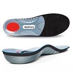 Heavy Duty Arch Support Insoles- 220+ lbs Plantar Fasciitis Orthotic Insoles with Shock Absorbing Gel - Work Boot Shoe Insert for Men WomenFlat Feet,Heel Pain,Pronation,Foot Pain Relief…