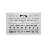 Yobent Papa Card for Men, Best Papa Birthday Gifts, I Love Papa Present from Grandkids