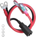 Ampeak 4 AWG Battery Cable 1FT Anti-Spark Battery Wire Waterproof Inverter Cable Pure Copper Cable with Terminal 3/8 Inch Lugs for Truck RV Solar Inverter Marine Golfcart