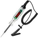 ATOBLIN Test Light Automotive, 3-72V DC LED Digital Circuit Tester, Heavy Duty Light Tester with Voltmeter, Auto Voltage Tester Electric Probe Test Pen for Fuse, Battery, Polarity